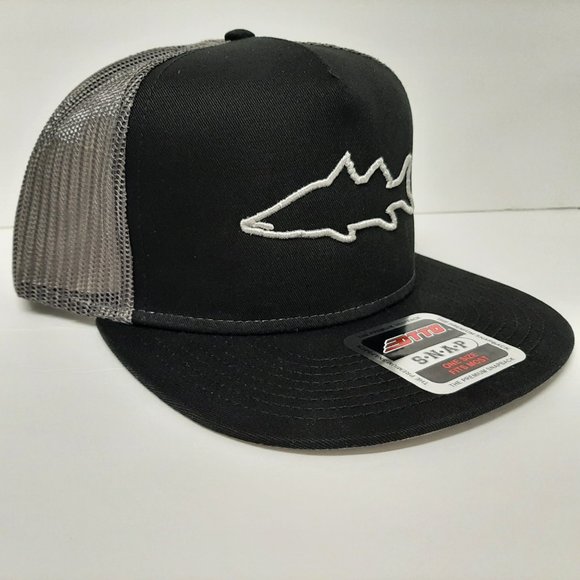 Snook Puff Embroidered Trucker Baseball Cap hat OTTO SNAP - Picture 3 of 4